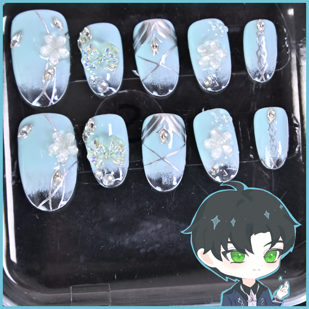 LADS themed press on nails [Size S]