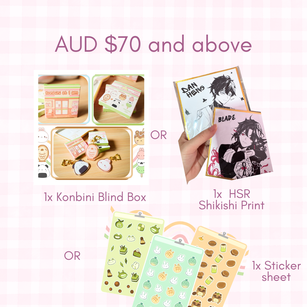 [PO freebie] $70 and above + previous tiers