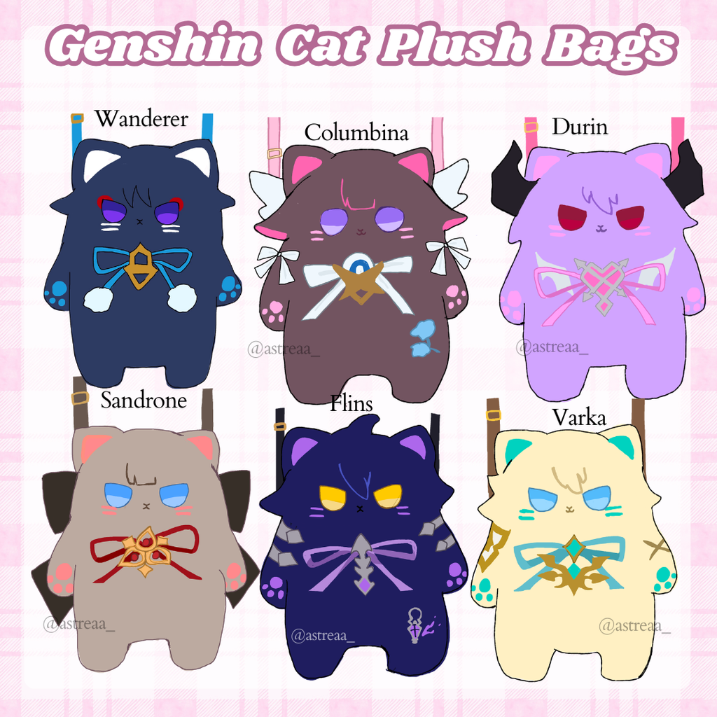 Handmade Cat Plush Bag - Columbina (Pre-orders only)
