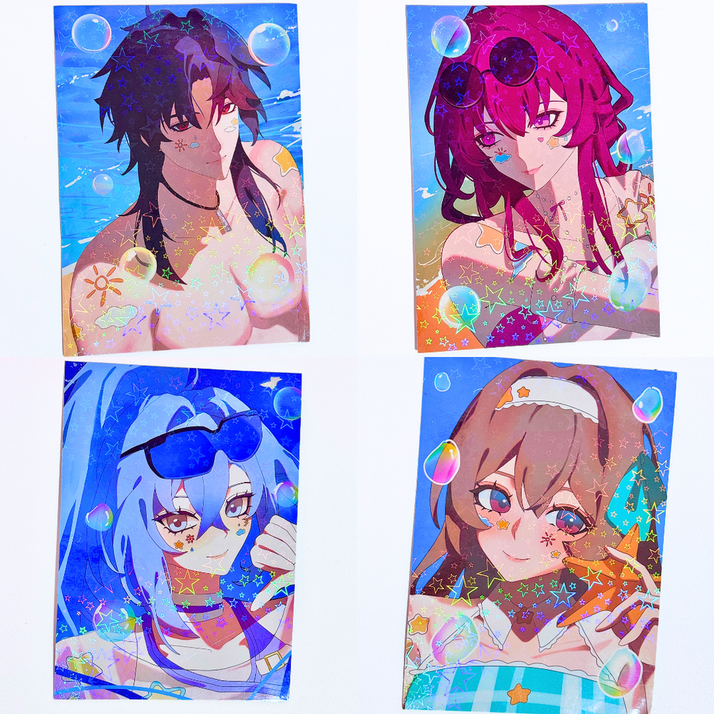 HSR- Holographic A5 Prints (Summer Stellaron Hunters)