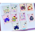 LADS Cat stamp glitter mini stickers