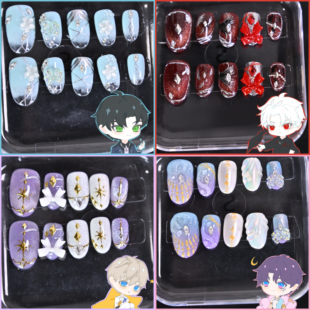 LADS themed press on nails [Size S]