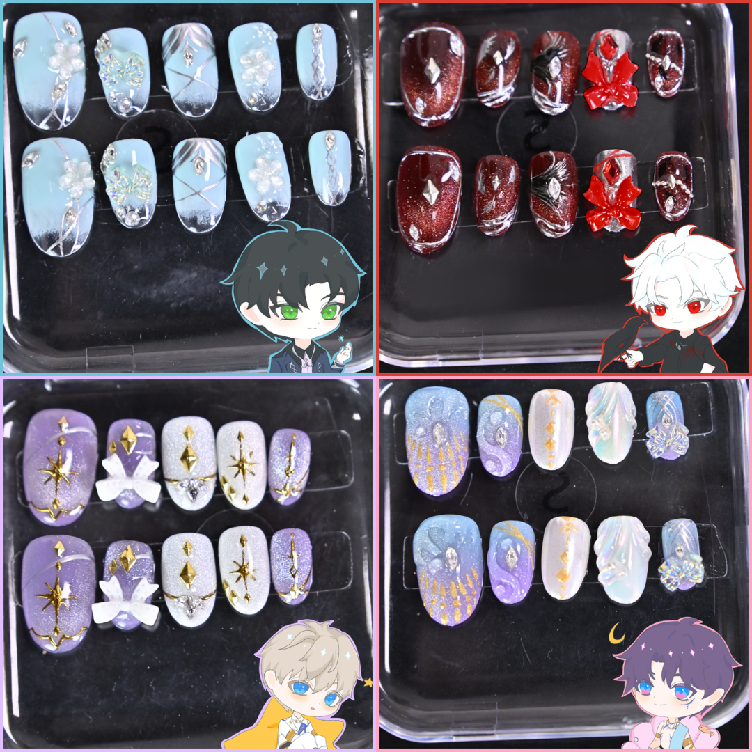 LADS themed press on nails [Size S]