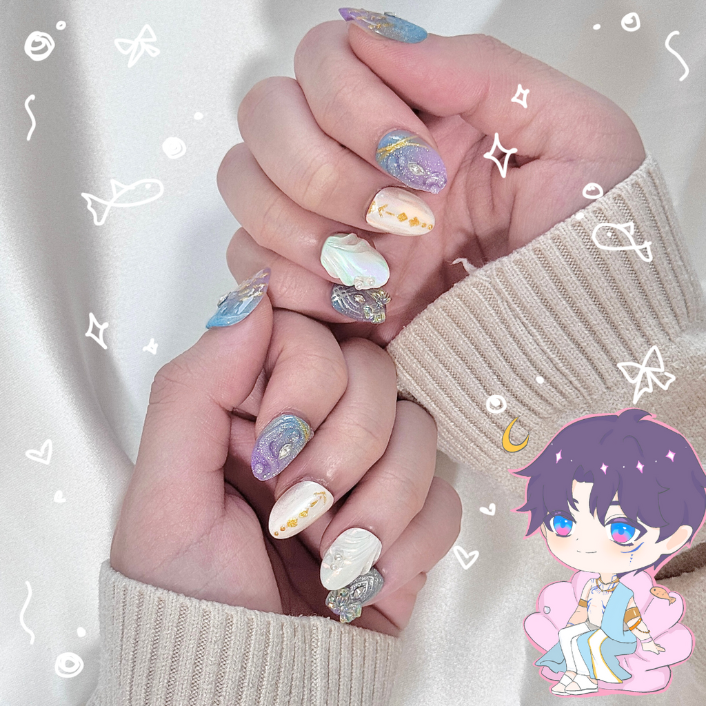 LADS themed press on nails [Size S]