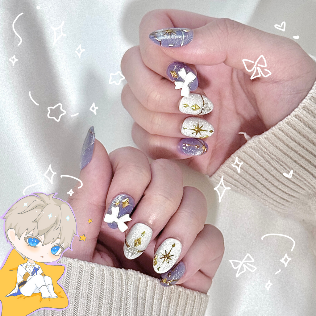 LADS themed press on nails [Size S]
