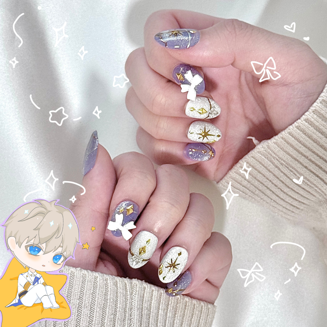 LADS themed press on nails [Size S]
