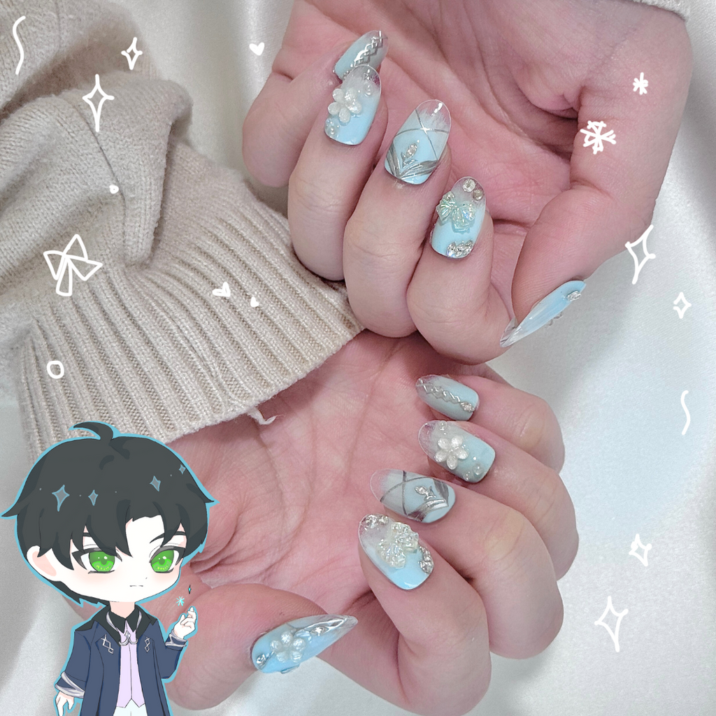 LADS themed press on nails [Size S]
